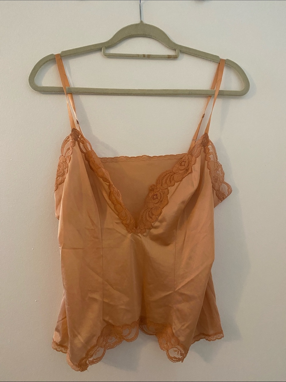 Vanity Fair Peach Lace-Trim Camisole